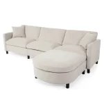 Splash 107.87" Sectional Sofa with Removable Cushions and Ottoman