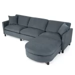 Splash 107.87" Sectional Sofa with Removable Cushions and Ottoman