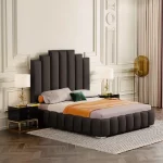 Splash Leisa Plush Velvet Bed Frame