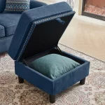 Splash 4-Seater L-Shaped Reversible Sectional Sofa with Storage Ottoman