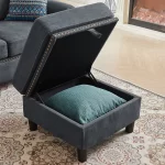 Splash 4-Seater L-Shaped Reversible Sectional Sofa with Storage Ottoman