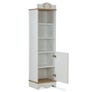 Kivona Laura 3-Shelf Bookshelf with Doorcase in White