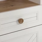 Kivona Atlas Bookcase in Ivory & Oak