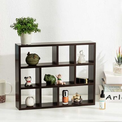 Kivona 9-Compartment Wood Floating Shelves