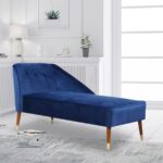 Kivona Bert Velvet Chaise Lounge