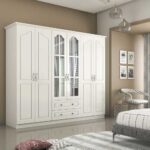 Kivona Bozeman 6-Door Wardrobe with Drawer Storage