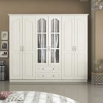 Kivona Bozeman 6-Door Wardrobe with Drawer Storage