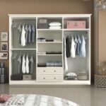 Kivona Bozeman 6-Door Wardrobe with Drawer Storage