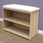 Kivona Shoe Cabinet with Leather Seating Bench