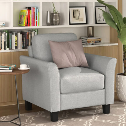 Kivona Classic Design Fabric Upholstered Armchair