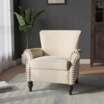 Splash Contemporary Nailhead Trim Armchair