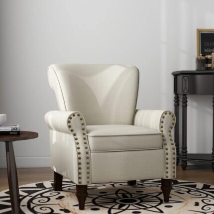 Splash Contemporary Nailhead Trim Armchair