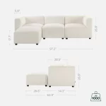 Splash Dearborn 4-Piece Upholstered Sectional