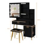 Kivona Dressing Table Set with Drawers and Mirror