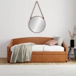 "Kivona Faux Leather Upholstered Twin Daybed with Trundle"