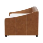 "Kivona Faux Leather Upholstered Twin Daybed with Trundle"