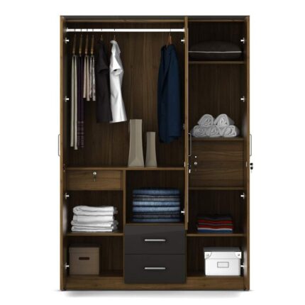 Kivona Three-Door Wardrobe by Home Centre