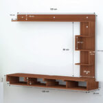 Elegant Wood Wall Mount TV Cabinet