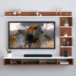 Elegant Wood Wall Mount TV Cabinet