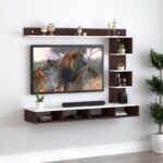 Elegant Wood Wall Mount TV Cabinet