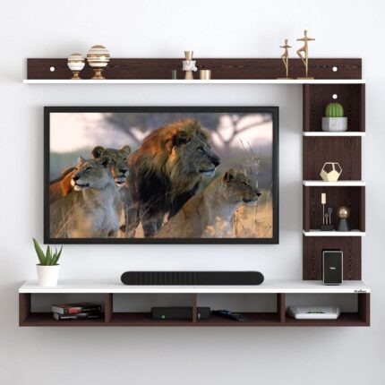 Elegant Wood Wall Mount TV Cabinet
