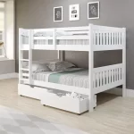 Splash Mission White Bunk Bed with Dual Underbed Drawers