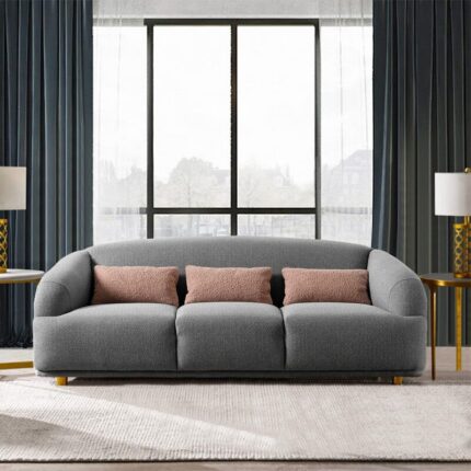 Kivona Modern Barrel Back Style Cushion Couch