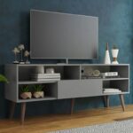 Kivona Modern TV Unit with 1 Door & 4 Shelves