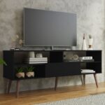 Kivona Modern TV Unit with 1 Door & 4 Shelves
