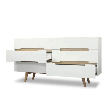 Kivona Nordic Scandinavian Wood Chest of Drawers