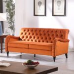 Kivona Traditional Chesterfield Button Tufted 3-Seater Couch