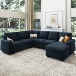 Splash U-Shaped Sleeper Sectional Sofa with Storage Chaise