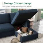 Splash U-Shaped Sleeper Sectional Sofa with Storage Chaise