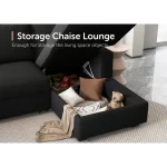Splash U-Shaped Sleeper Sectional Sofa with Storage Chaise