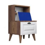 Kivona Unique Design Nightstand with Open Shelves