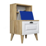 Kivona Unique Design Nightstand with Open Shelves