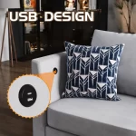 Splash Upholstered Chenille Sofa with USB Charger and Storage