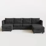 Splash Upholstered Chenille Sofa with USB Charger and Storage