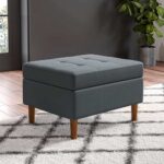 Kivona Modern Rectangle Storage Ottoman Bench