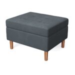 Kivona Modern Rectangle Storage Ottoman Bench