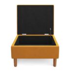 Kivona Modern Rectangle Storage Ottoman Bench