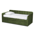 Kivona Velvet Upholstered Daybed with Trundle