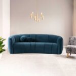 Kivona Vertical Channel Tufted Curved Sofa