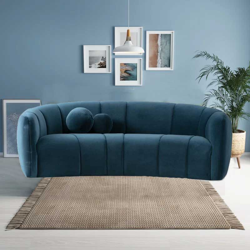 Kivona Vertical Channel Tufted Curved Sofa Kivona Vertical Channel Tufted Curved Sofa