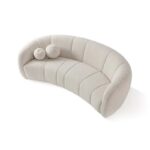 Kivona Vertical Channel Tufted Curved Sofa