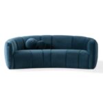 Kivona Vertical Channel Tufted Curved Sofa