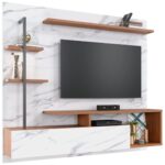 Kivona Marbled Effect Calacatta Natura TV Cabinet