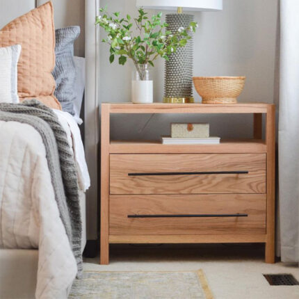 Kivona Bedside Table with 2 Drawers