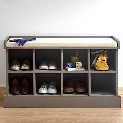 Kivona Kempton 8-Pair Shoe Cabinet Bench Kivona Kempton 8-Pair Shoe Cabinet Bench