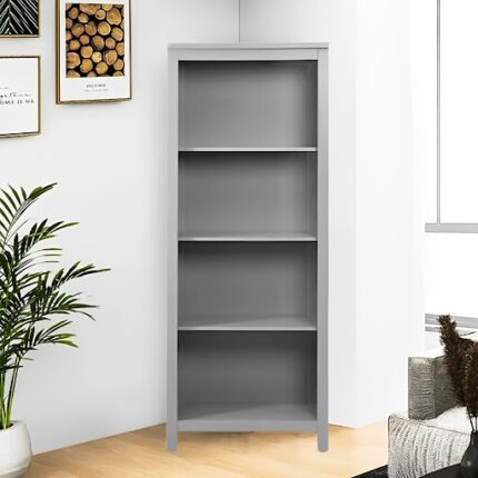 Kivona Brandon Wooden Bookcase with 4 Shelves